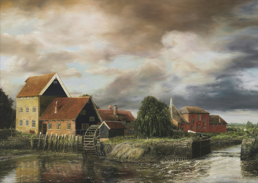 Battlesbridge Mill captured in fine detail.