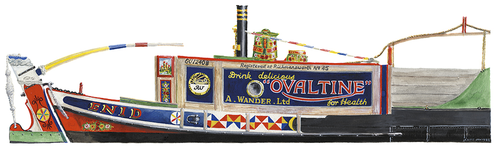 The Ovaltine boats livery was recreated by Edward Paget-Tomlinson for WW&rsquo;s &lsquo;Colours of the Cut&rsquo; series. 
