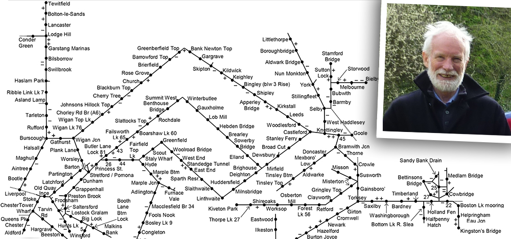 A section of the two-hour Canal Time Map, with Chris inset